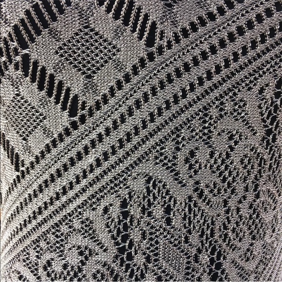 NWT Harlow Maxi Dress Taupe Knit Lace Fringe Hem - Picture 3 of 8